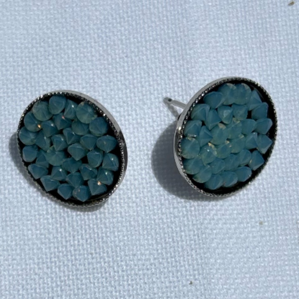 Mini Crystal Geode Stud Earrings